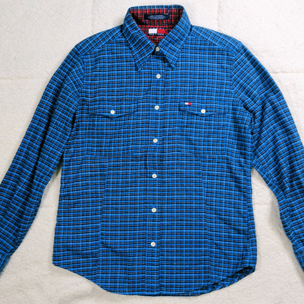 Womens Tommy Hilfiger Blue L/S Button Shirt Size 6